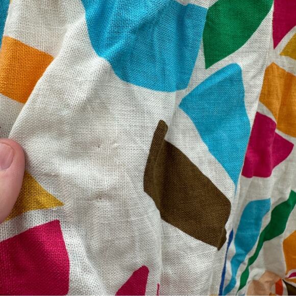 Tabitha Brown for Target Linen Blend Botanical Puff Sleeve Mini Dress Sz XS - Picture 9 of 13